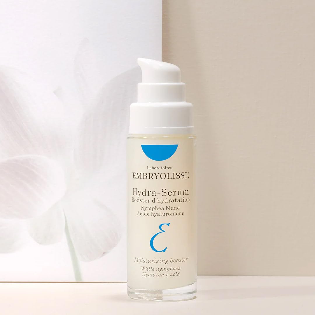 Embryolisse before and after skin image showing hydrated, smoother appearance