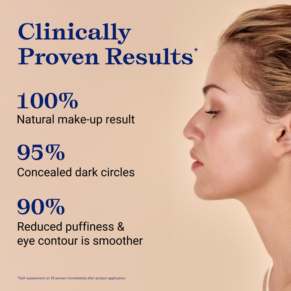 Embryolisse in-use under eye demonstrating color correction and smoothing benefit