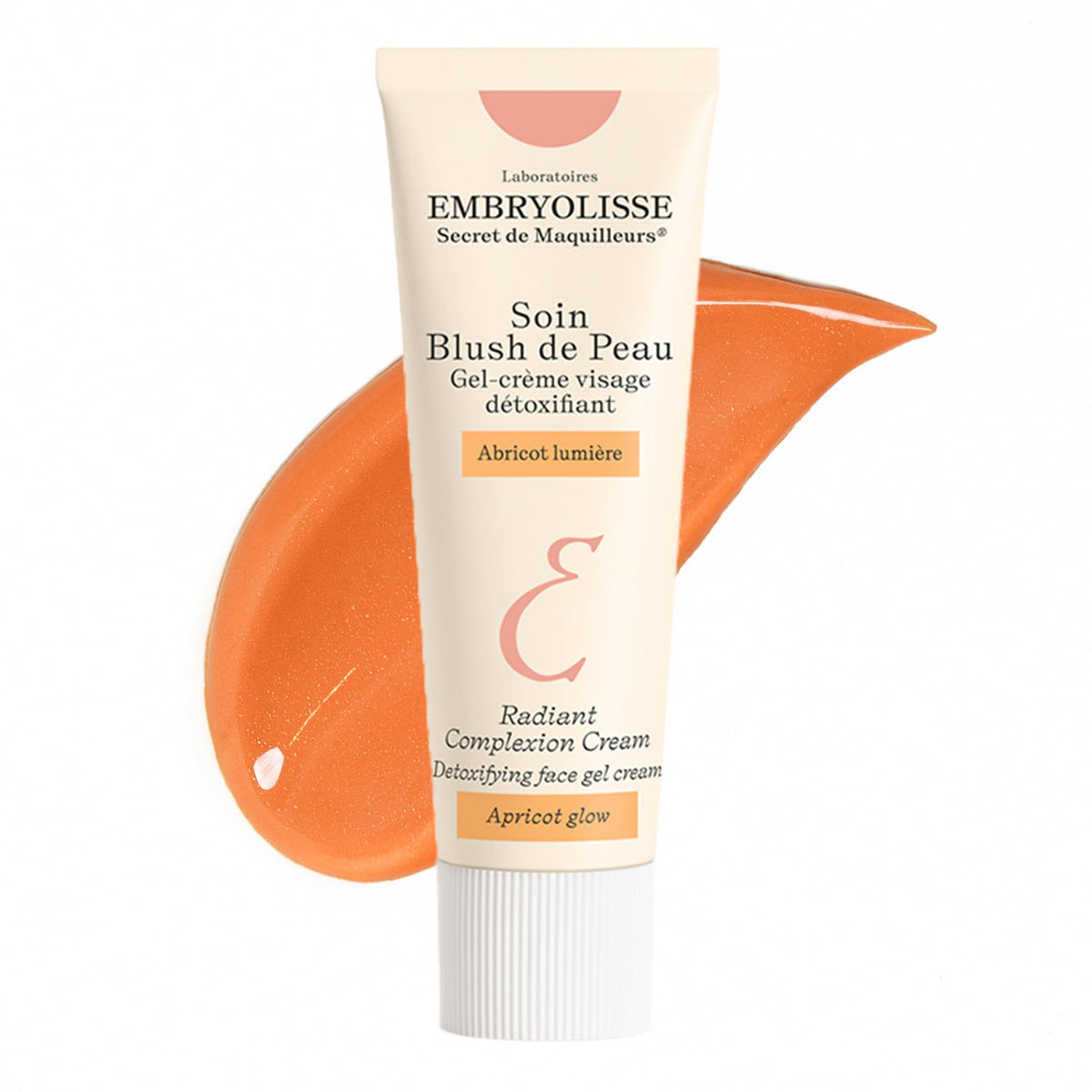Embryolisse jar front showing peach label and elegant packaging benefit: recognizable branding