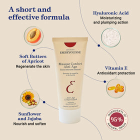 Embryolisse applied on a woman's face demonstrating easy nighttime application and comfort