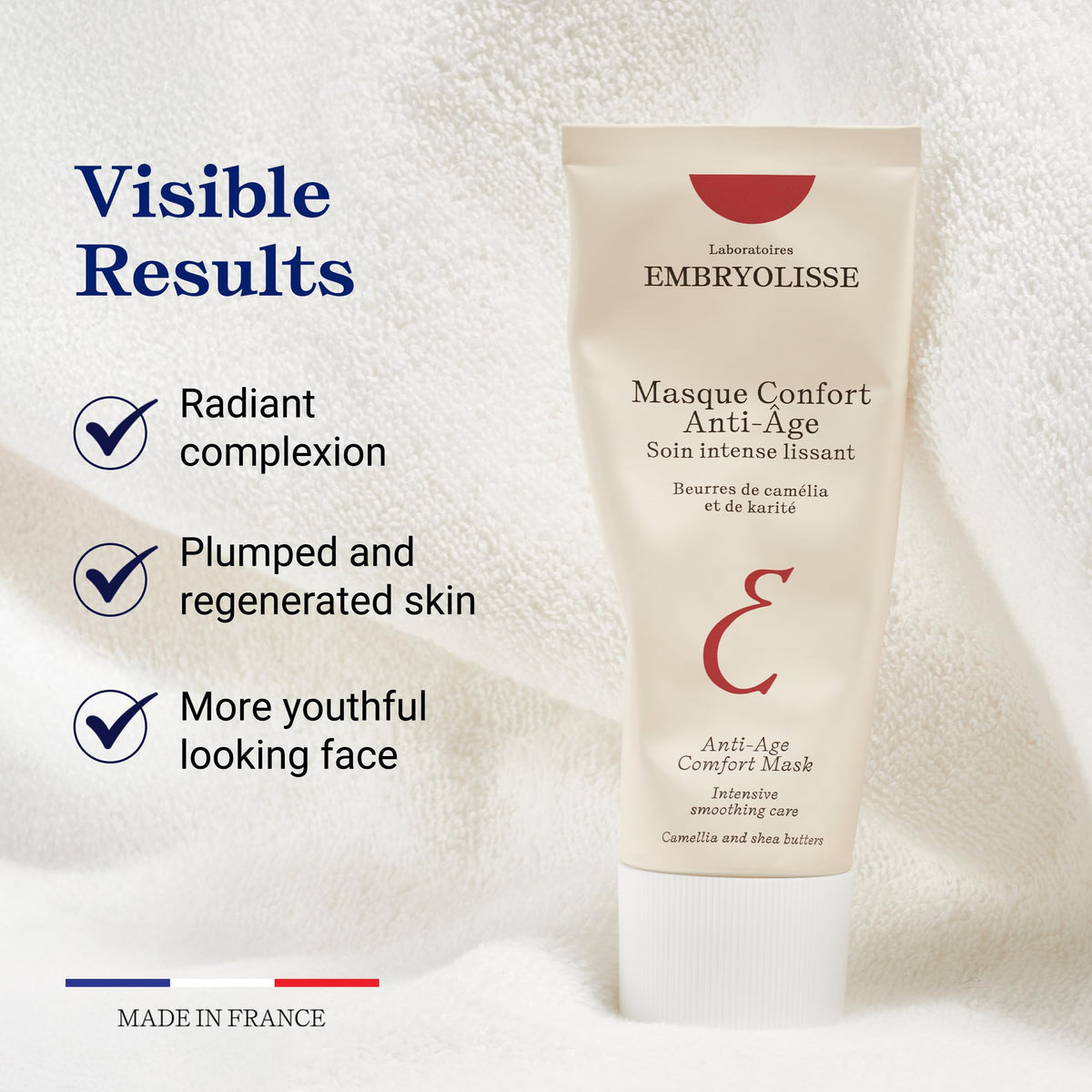 Embryolisse open jar with cream showing rich, nourishing night mask for deep repair