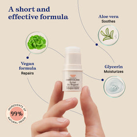 Embryolisse eye stick applying under eye demonstrating immediate cooling and smoothing