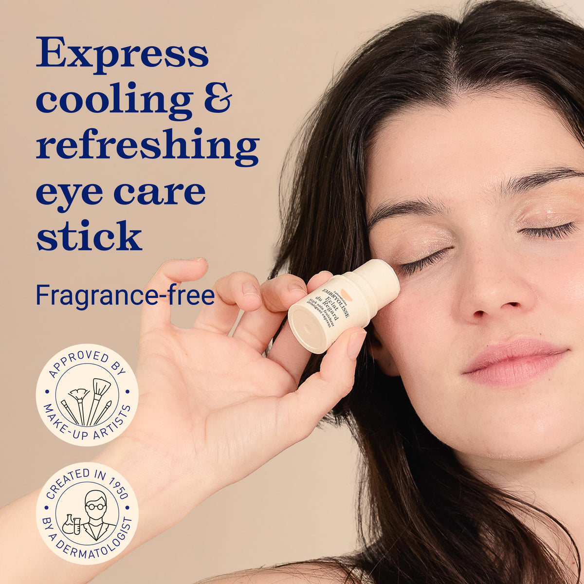 Embryolisse eye stick open tip close-up highlighting smooth applicator for precise use