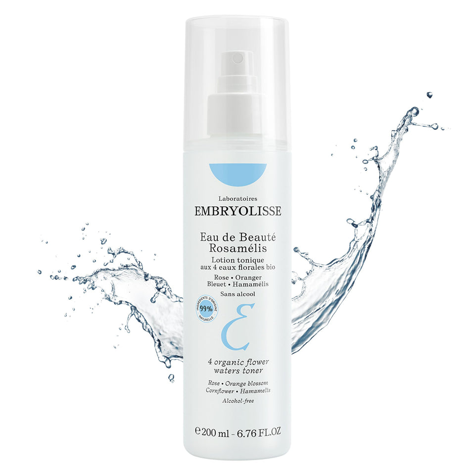 Embryolisse Rosamelis front bottle showing elegant packaging and refreshing tone