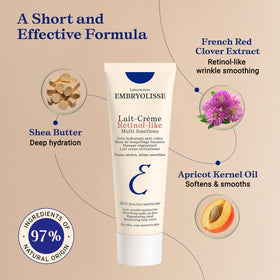 Embryolisse jar next to ruler to show 2.54 fl oz size and travel convenience