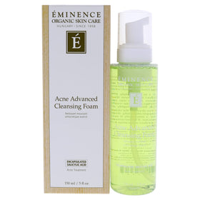 Eminence Acne Advanced Cleansing Foam front packaging showing size and branding benefits clarity