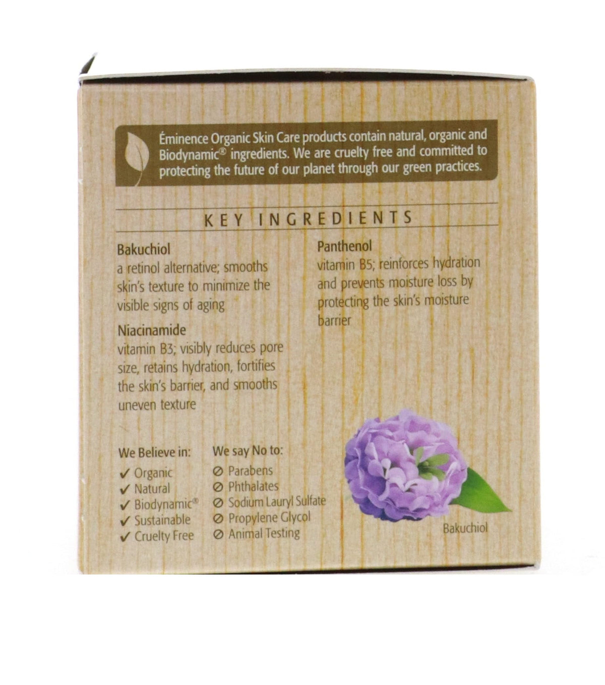 Eminence application on skin demonstrating smooth absorption and lightweight feel