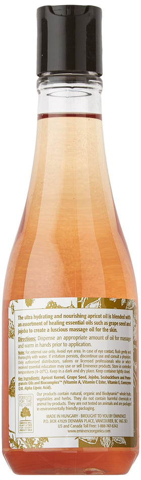 Eminence oil texture poured from bottle highlighting smooth absorption benefit