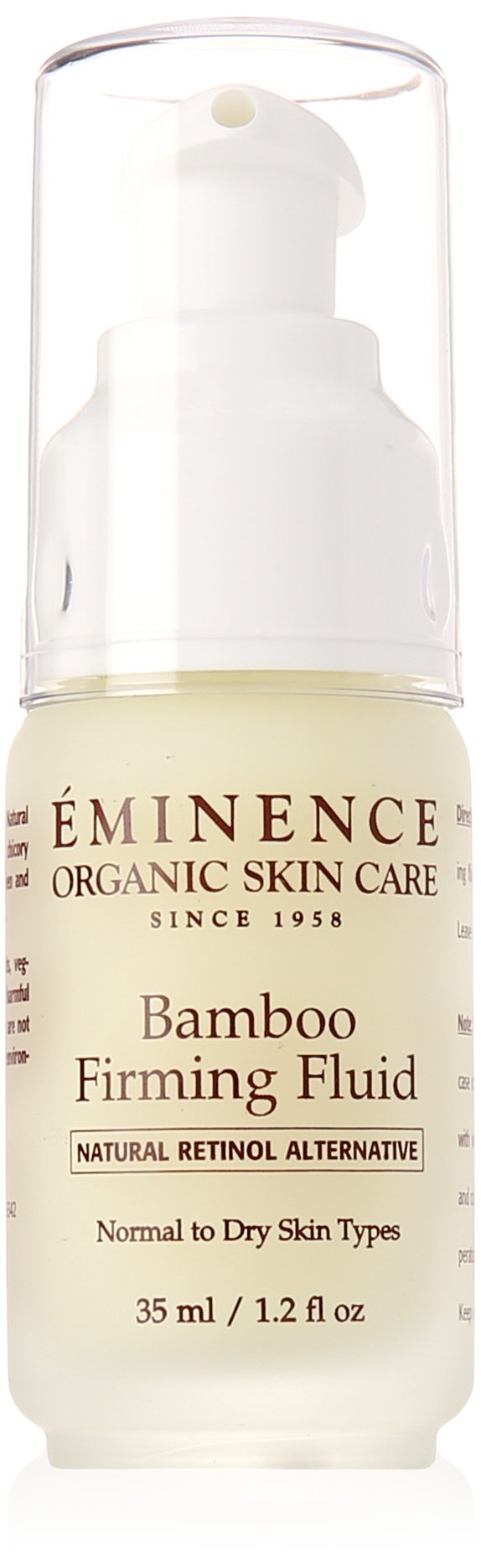 Eminence Bamboo Firming Fluid front bottle showing label and size benefits