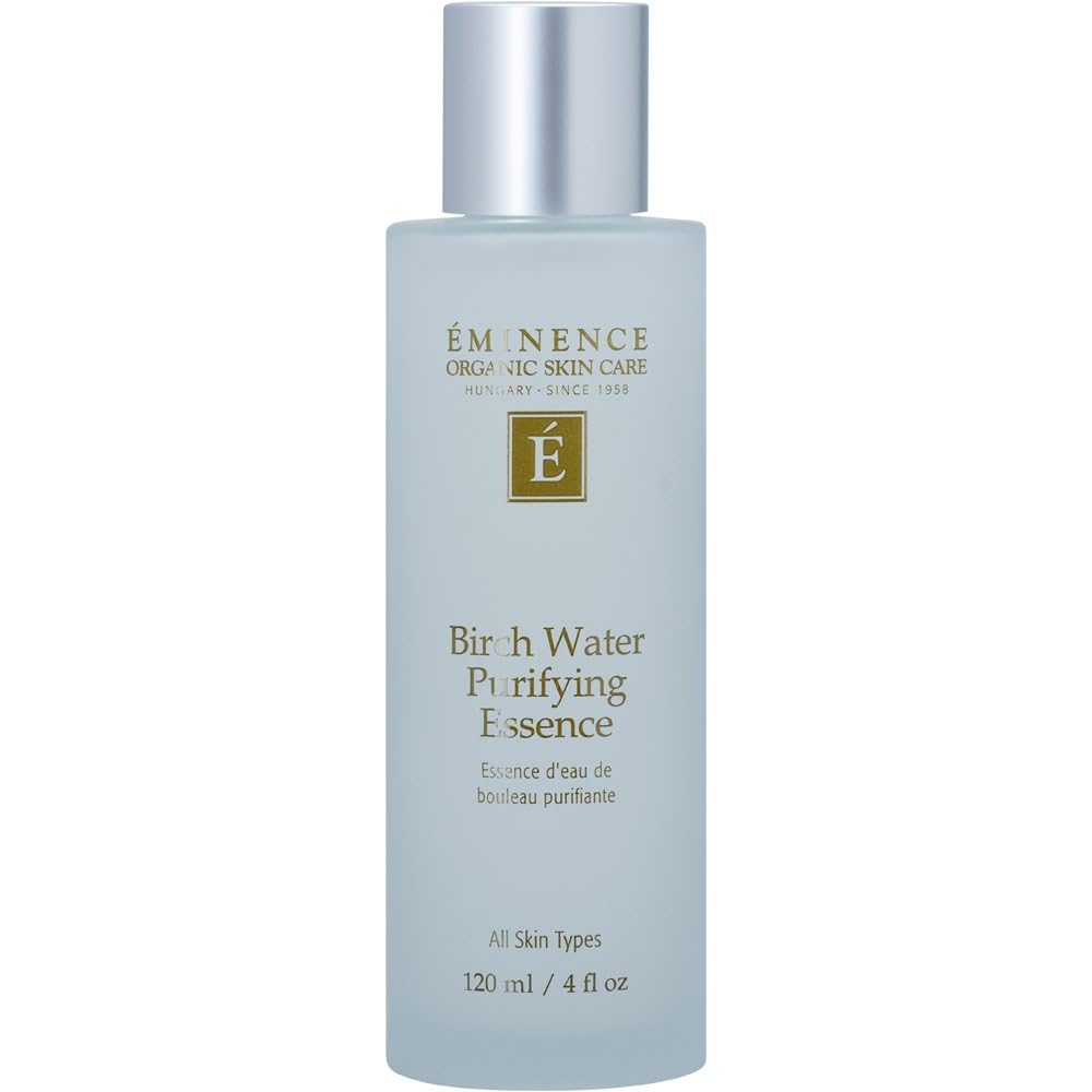 Eminence birch water front bottle showing label and refreshing hydration benefit