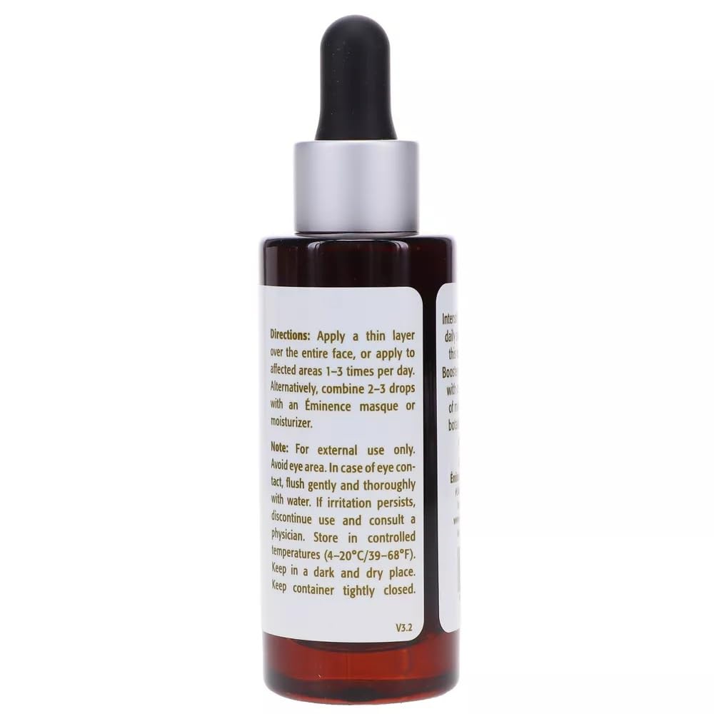 Eminence bottle beside acai berries illustrating antioxidant ingredients