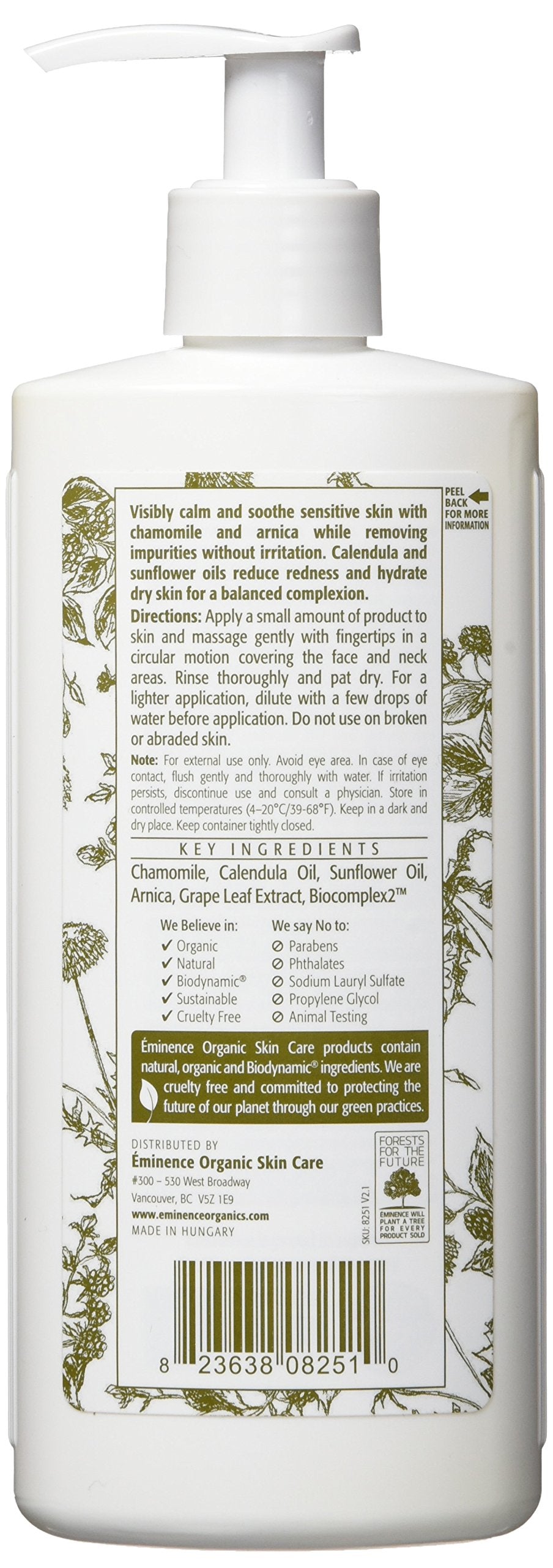 Eminence texture close-up of creamy cleanser highlighting soothing hydration