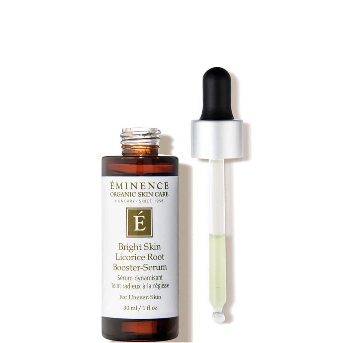 Eminence serum texture on hand, lightweight absorbent finish for layering benefit