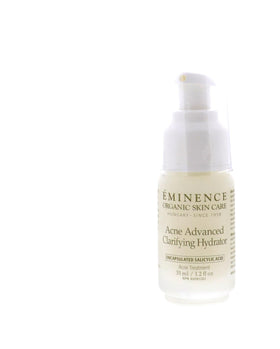 Eminence lotion texture on fingertip demonstrating fast absorption and matte finish