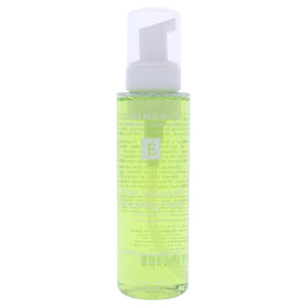 Eminence cleanser dispensed foam texture demonstrating gentle, lightweight cleansing benefit