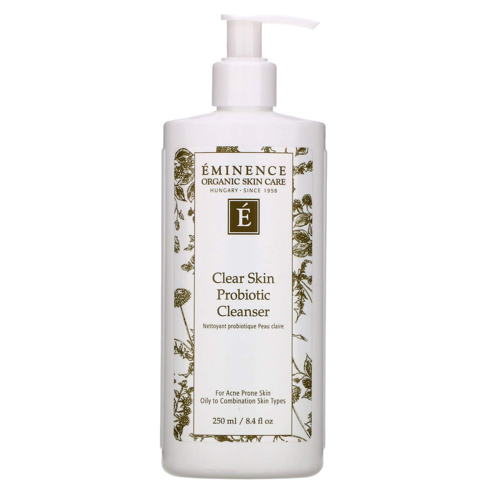 Eminence cleanser front packaging showing bottle and label for clearer routine benefit