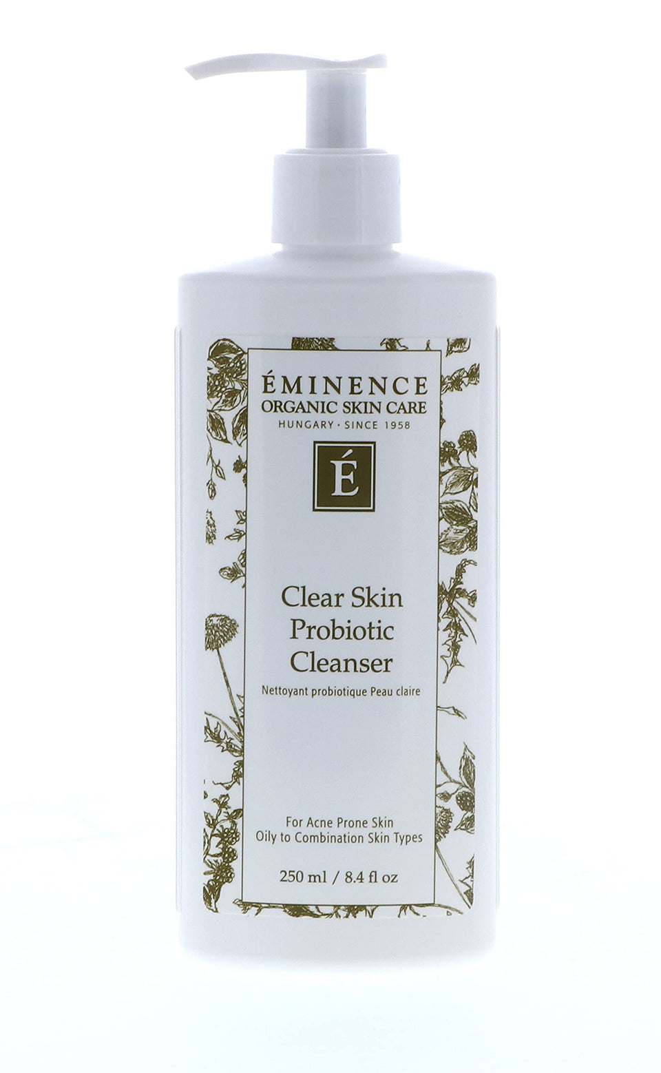 Eminence front tube image showing clear skin cleanser benefits