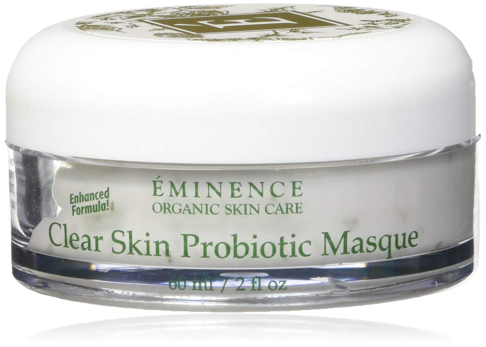 Eminence Clear Skin Probiotic Masque front label showing product and calming benefit