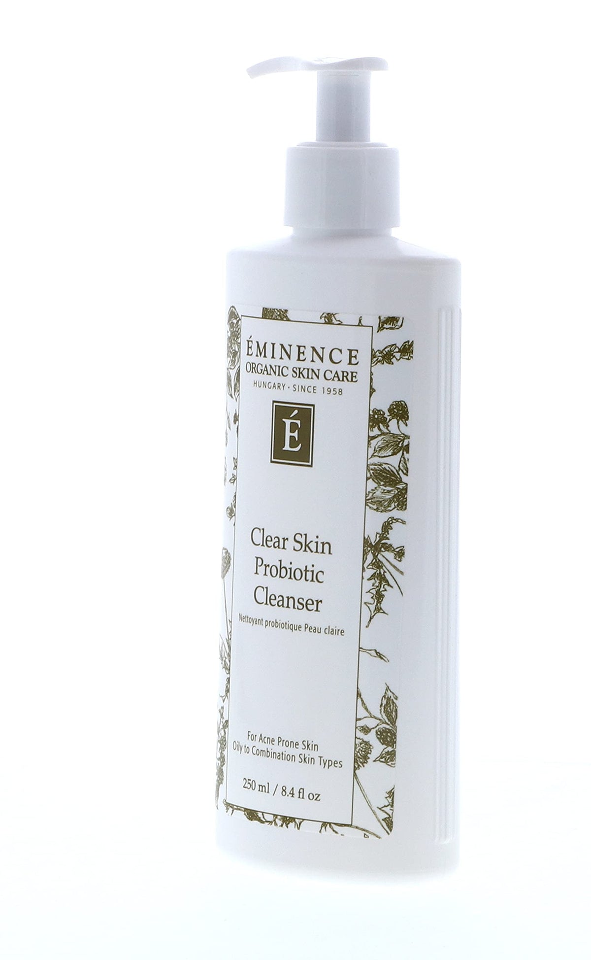 Eminence close-up of cream-gel texture demonstrating gentle cleansing