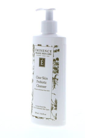 Eminence close-up of cream-gel texture demonstrating gentle cleansing