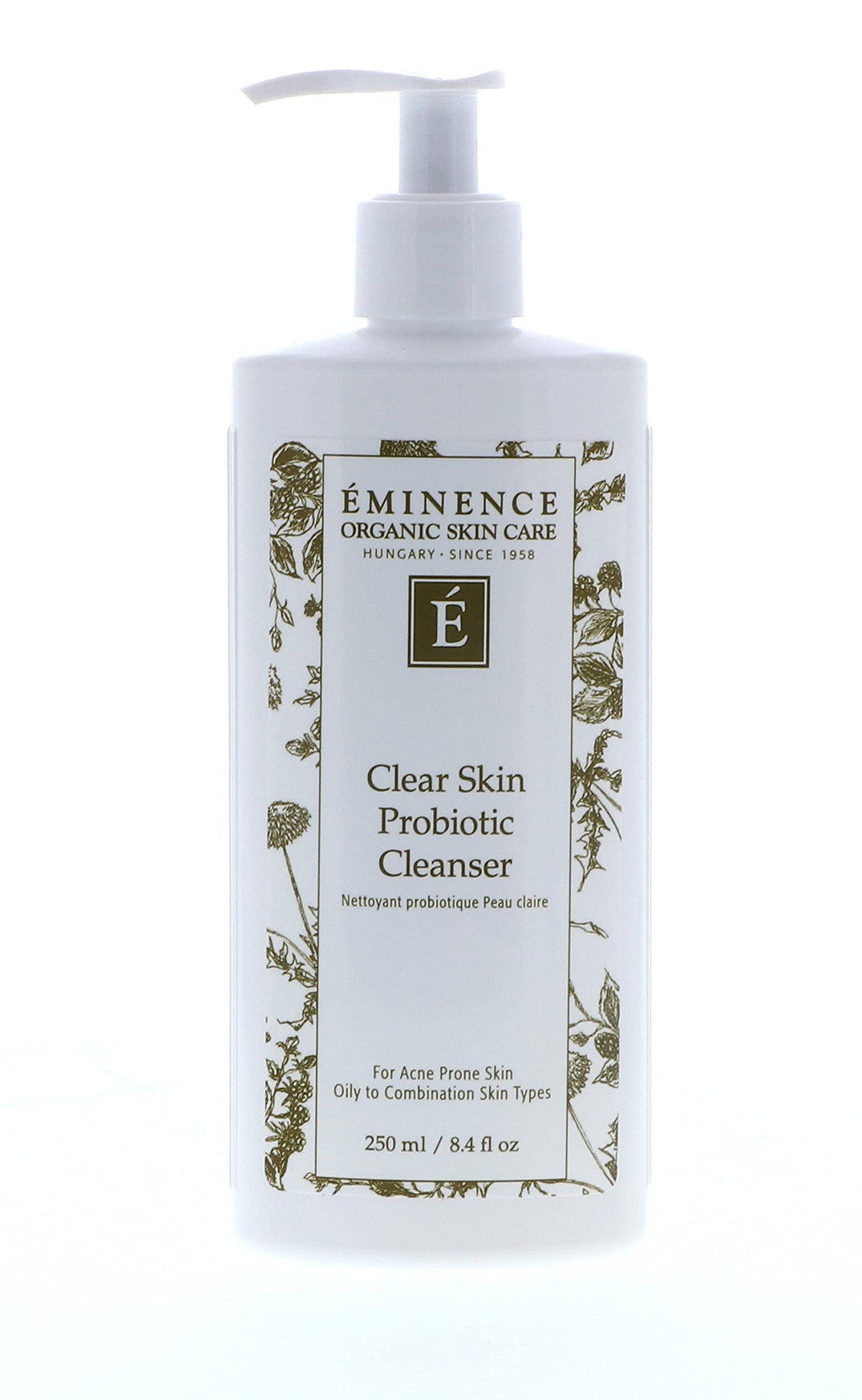Eminence cleanser with travel pouch showing portability for routines
