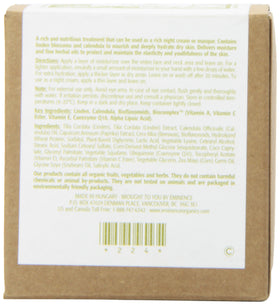 Eminence cream texture close-up highlighting linden calendula hydration