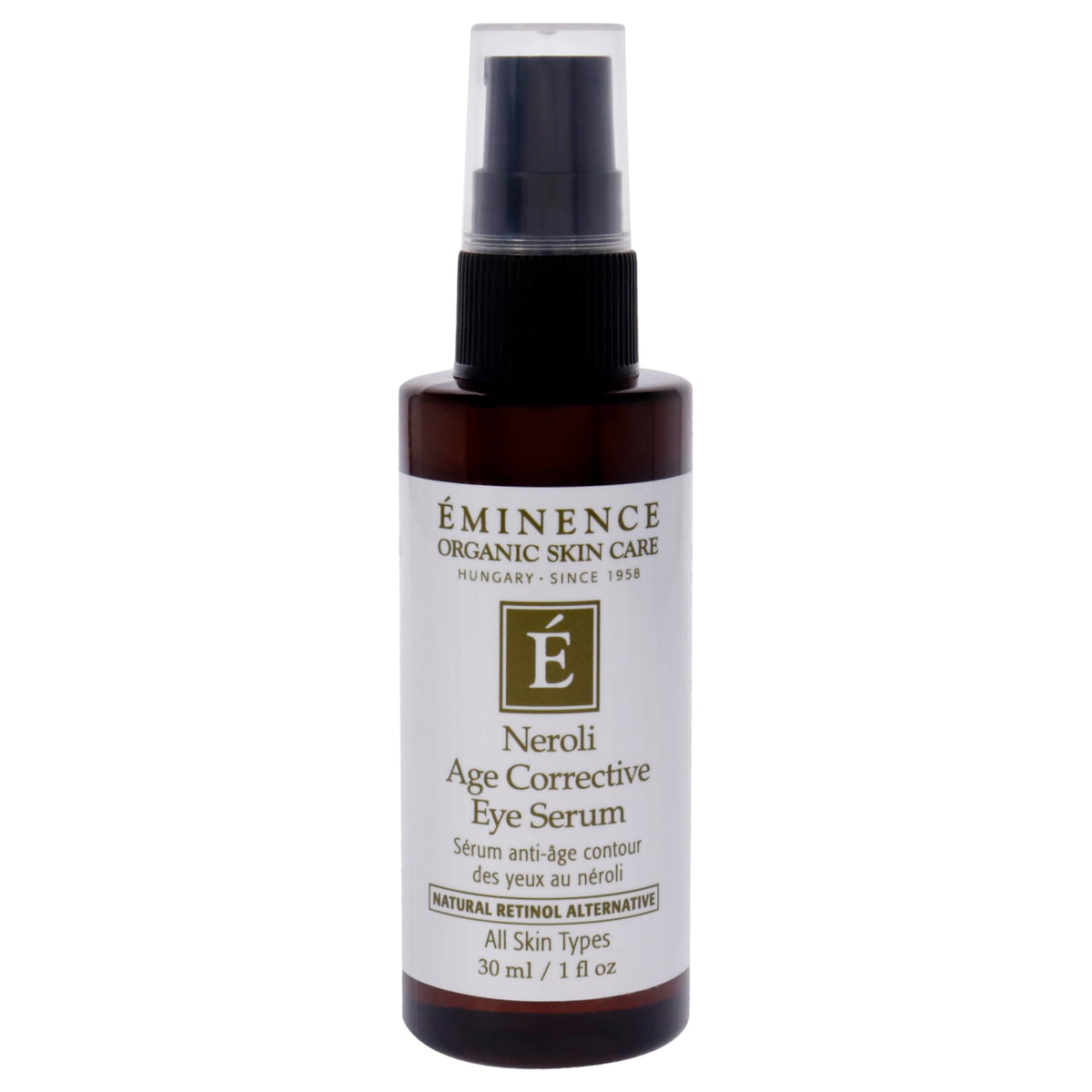 Eminence dropper dispensing serum demonstrating precise application and control