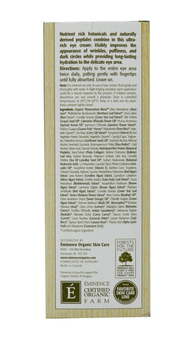 Eminence cream texture closeup highlighting smooth consistency and quick absorption