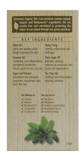 Eminence facial oil drops on hand demonstrating lightweight absorption and glow