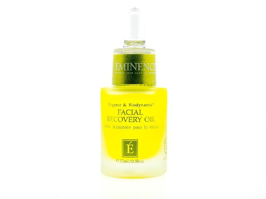 Eminence bottle front view showing label and nourishing oil benefits