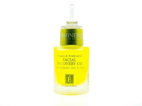 Eminence bottle front view showing label and nourishing oil benefits