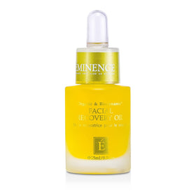 Eminence label close-up highlighting botanical ingredients and calming benefits