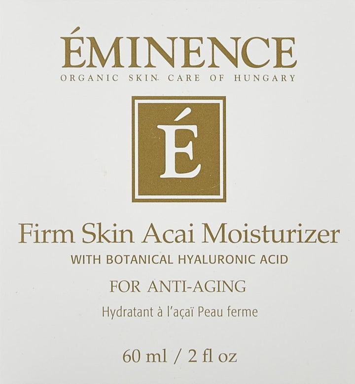 Eminence jar front view showing product packaging and clear branding for moisturized skin