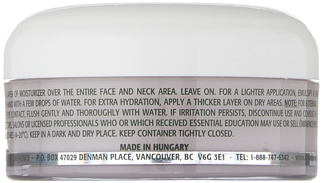 Eminence cream texture close-up demonstrating rich hydration and smooth application