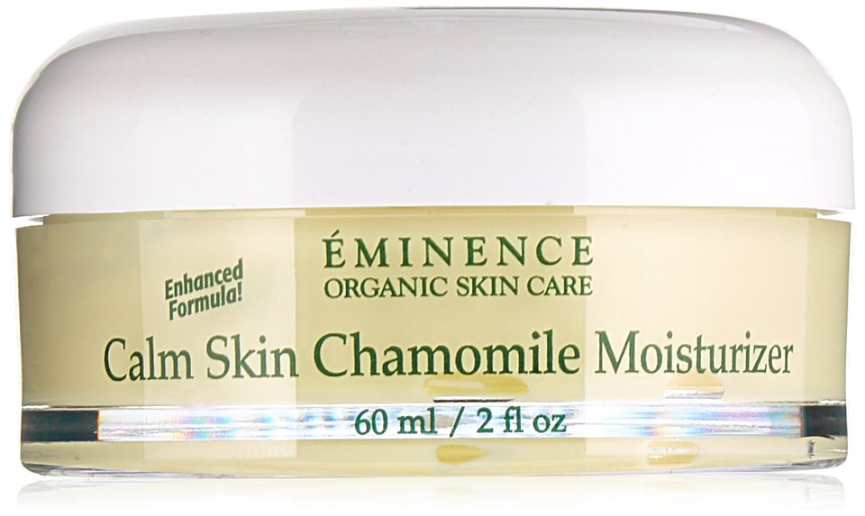 Eminence jar front view showing calming chamomile label and travel-ready 2 oz benefit
