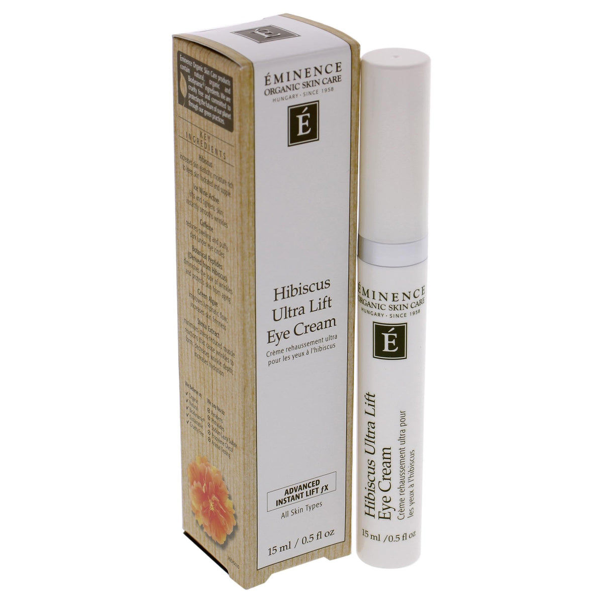 Eminence jar on bathroom shelf in routine setting illustrating morning and evening use