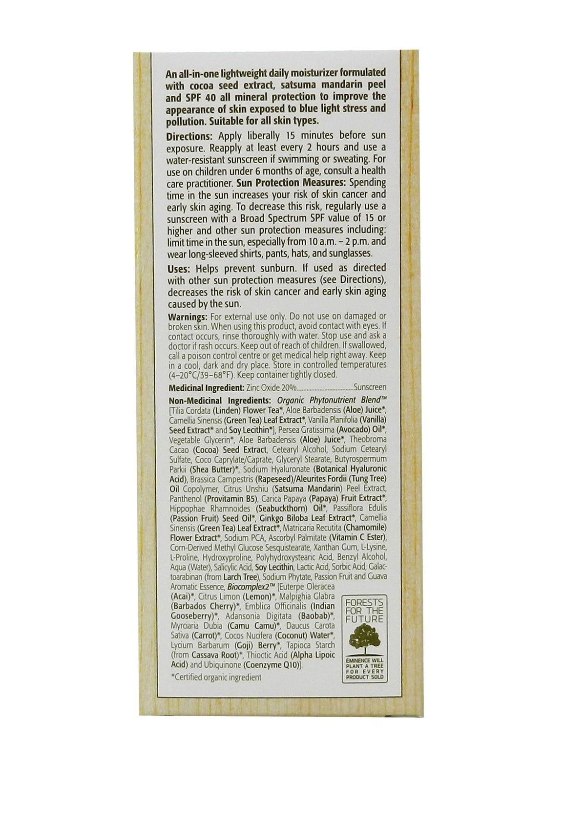 Eminence Lilikoi applied on hand illustrating smooth absorption and protection