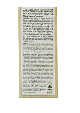 Eminence Lilikoi applied on hand illustrating smooth absorption and protection