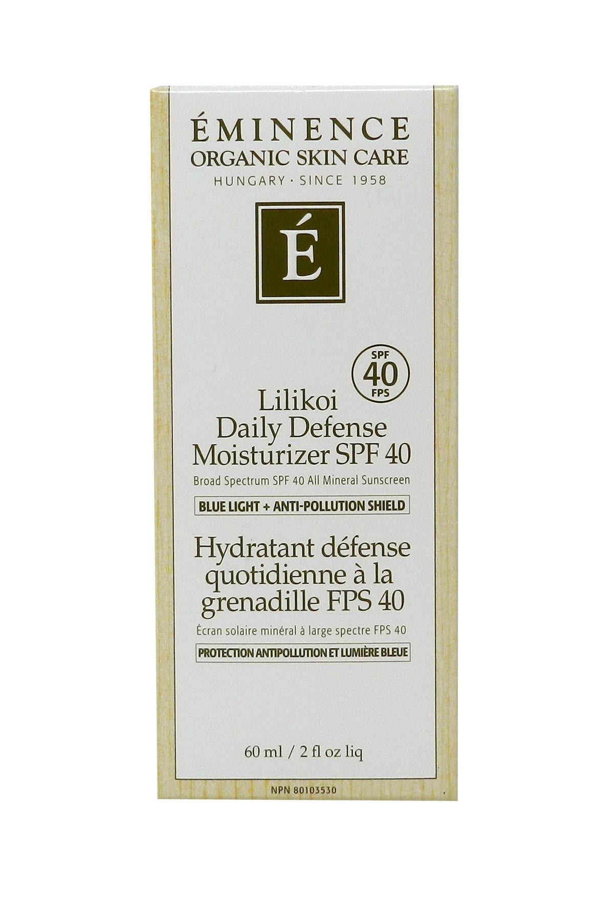 Eminence Lilikoi cream texture close-up highlighting lightweight, hydrating finish