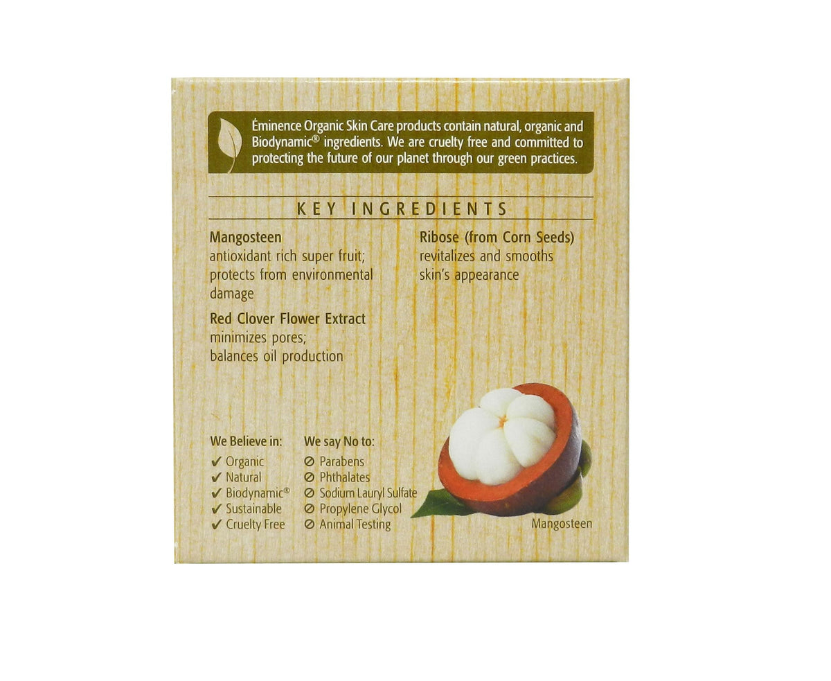 Eminence application on hand demonstrating absorption and matte hydration benefit