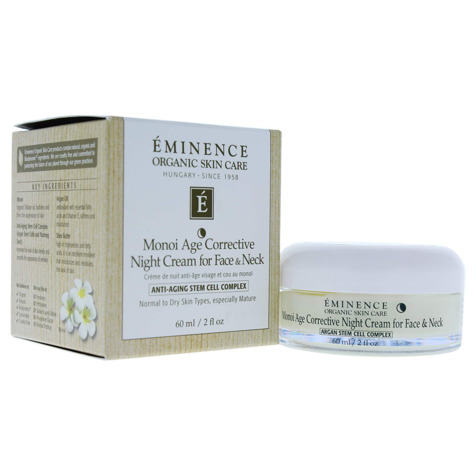 Eminence Monoi jar front view showing label and nourishing cream texture benefit
