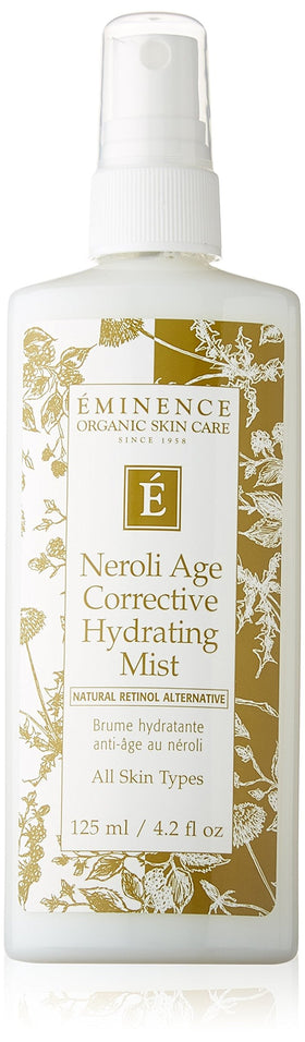 Eminence Neroli Age Corrective Hydrating Mist front packaging showing label and size for clear product ID and benefits