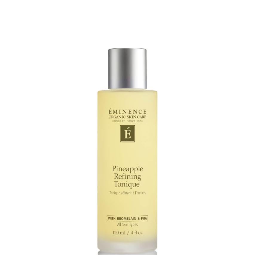 Eminence Pineapple Refining Tonique front label showing sleek bottle and brightening benefits