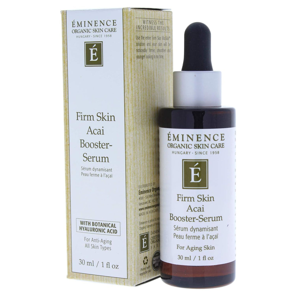 Eminence serum staged in a morning skincare routine for layering benefit