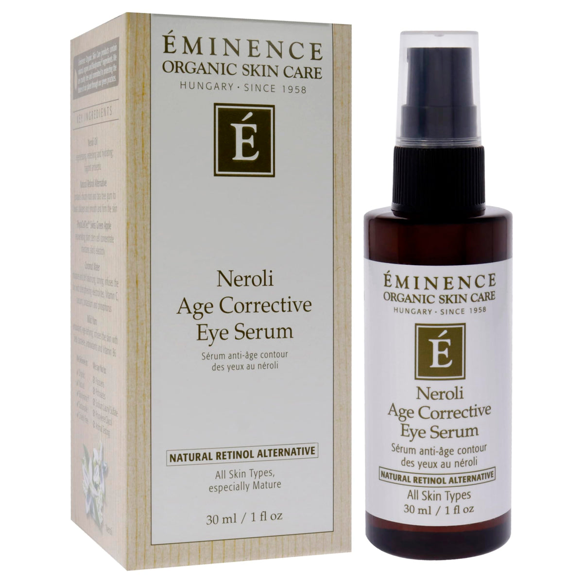 Eminence serum texture on hand highlighting lightweight absorption and hydration