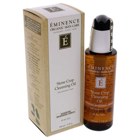 Eminence bottle on bathroom counter lifestyle, suggesting daily routine and radiant skin benefit