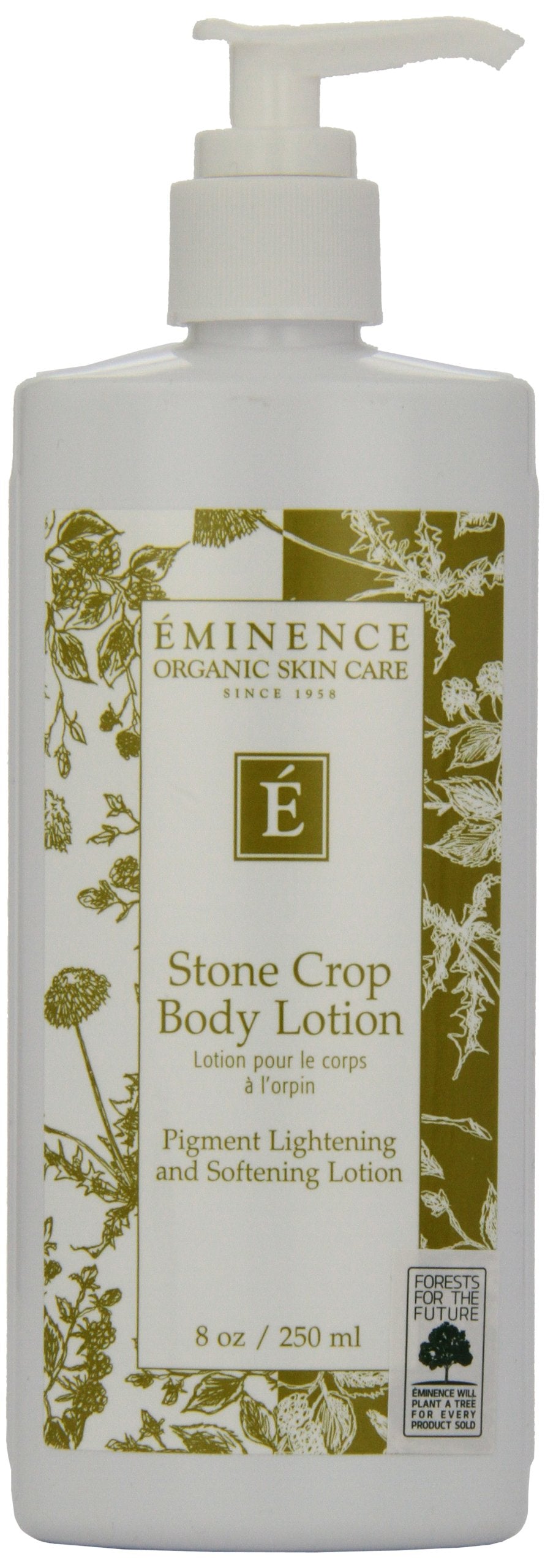 Eminence Stone Crop bottle front view showing label and calming organic benefit