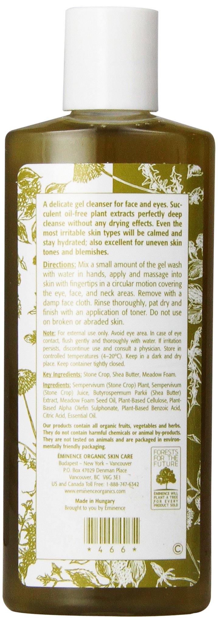 Eminence gel texture close-up highlighting hydrating, non-drying finish