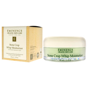 Eminence jar on bathroom counter staged in morning routine to show daily use benefit