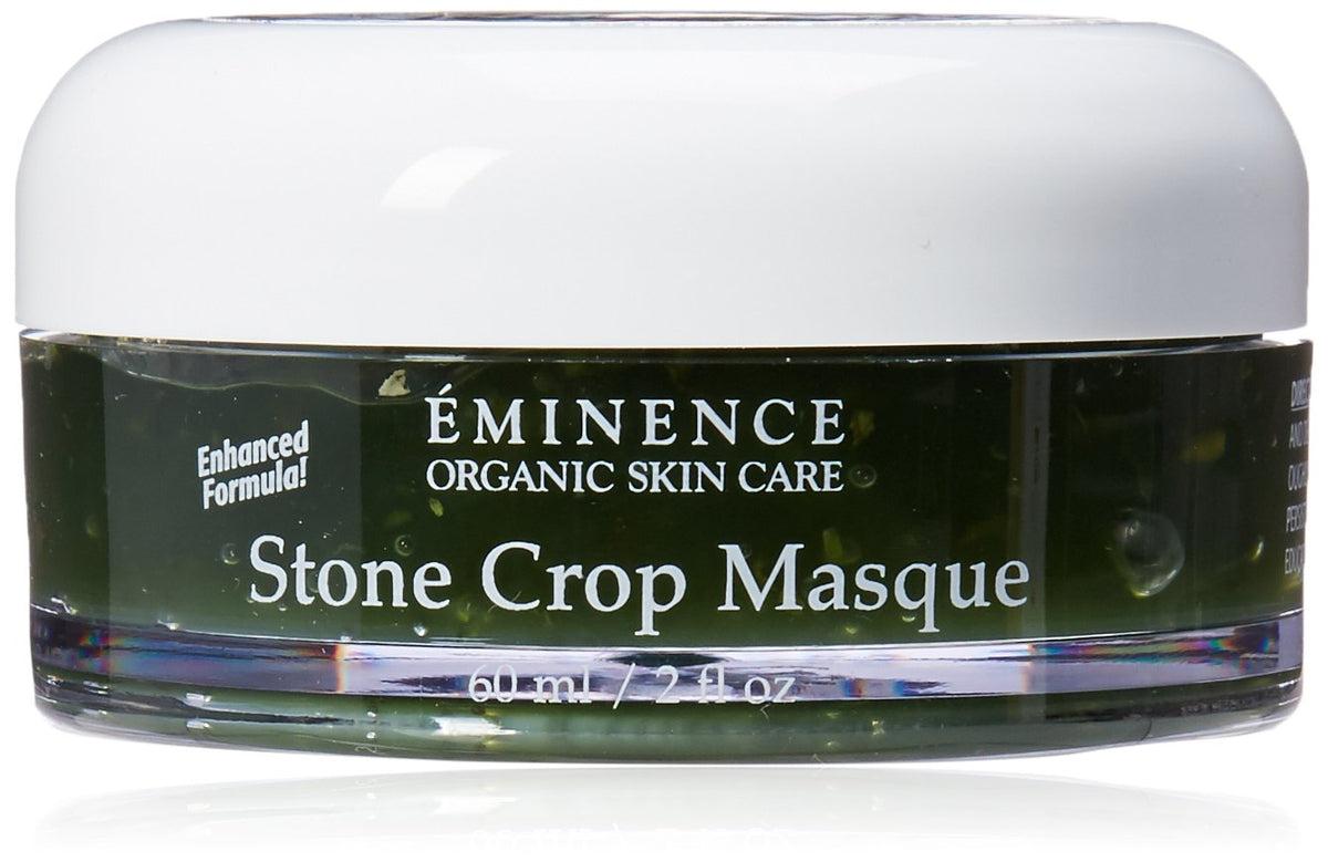 Eminence Stone Crop Masque front packaging showing jar and hydrating benefits